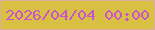 文字の大きさ：1、枠の色：dfad9d、背景の色：d7c042、文字の色：ca52cf 無料ブログパーツのブログ時計