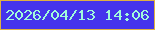 文字の大きさ：4、枠の色：dfb142、背景の色：4534ec、文字の色：a1fbdb 無料ブログパーツのブログ時計