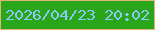 文字の大きさ：3、枠の色：dfb279、背景の色：2aa61b、文字の色：8cc9f8 無料ブログパーツのブログ時計