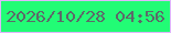 文字の大きさ：1、枠の色：dfb6fb、背景の色：22fc75、文字の色：5d6969 無料ブログパーツのブログ時計