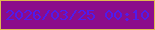 文字の大きさ：5、枠の色：dfb950、背景の色：8b0c8b、文字の色：4f1bec 無料ブログパーツのブログ時計