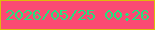 文字の大きさ：1、枠の色：dfba0a、背景の色：fb4a73、文字の色：23e17e 無料ブログパーツのブログ時計