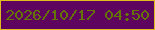 文字の大きさ：3、枠の色：dfbc20、背景の色：5e035e、文字の色：647405 無料ブログパーツのブログ時計