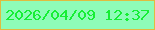 文字の大きさ：5、枠の色：dfbc3f、背景の色：8efcb8、文字の色：16ee35 無料ブログパーツのブログ時計