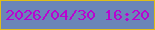 文字の大きさ：1、枠の色：dfbd18、背景の色：6b85b8、文字の色：b904d0 無料ブログパーツのブログ時計