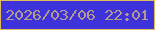 文字の大きさ：3、枠の色：dfbd5c、背景の色：3e33da、文字の色：b49b8f 無料ブログパーツのブログ時計