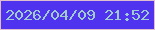 文字の大きさ：4、枠の色：dfbecf、背景の色：4f33ee、文字の色：a0ccd1 無料ブログパーツのブログ時計
