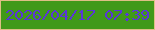 文字の大きさ：4、枠の色：dfbf85、背景の色：419919、文字の色：5a35d9 無料ブログパーツのブログ時計