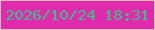 文字の大きさ：4、枠の色：dfc0af、背景の色：e02bac、文字の色：3cbd8c 無料ブログパーツのブログ時計