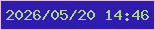 文字の大きさ：5、枠の色：dfc0e5、背景の色：301bb0、文字の色：b2d78b 無料ブログパーツのブログ時計