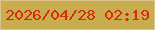 文字の大きさ：3、枠の色：dfc38f、背景の色：c7ad4d、文字の色：d82a0e 無料ブログパーツのブログ時計