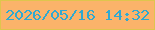 文字の大きさ：5、枠の色：dfc54d、背景の色：fbb36a、文字の色：2fa9d1 無料ブログパーツのブログ時計