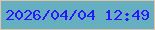 文字の大きさ：4、枠の色：dfc6a6、背景の色：66afc0、文字の色：2b17fc 無料ブログパーツのブログ時計