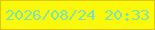 文字の大きさ：4、枠の色：dfc70f、背景の色：fbf90a、文字の色：79e5b1 無料ブログパーツのブログ時計
