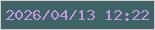 文字の大きさ：5、枠の色：dfc7d0、背景の色：3d6565、文字の色：c495de 無料ブログパーツのブログ時計