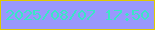 文字の大きさ：2、枠の色：dfca00、背景の色：9998fd、文字の色：3ae6c5 無料ブログパーツのブログ時計