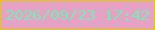 文字の大きさ：4、枠の色：dfcb01、背景の色：e6a2c4、文字の色：78e9b5 無料ブログパーツのブログ時計
