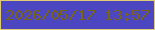 文字の大きさ：2、枠の色：dfcb74、背景の色：4d46c1、文字の色：786317 無料ブログパーツのブログ時計