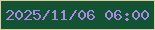 文字の大きさ：4、枠の色：dfcca2、背景の色：115333、文字の色：ad87e5 無料ブログパーツのブログ時計