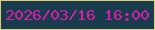 文字の大きさ：2、枠の色：dfcd75、背景の色：183b4d、文字の色：d91da6 無料ブログパーツのブログ時計