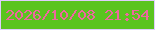 文字の大きさ：5、枠の色：dfcefd、背景の色：5ac41f、文字の色：ee67a0 無料ブログパーツのブログ時計
