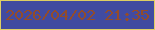 文字の大きさ：5、枠の色：dfcf63、背景の色：414ba0、文字の色：934c2a 無料ブログパーツのブログ時計