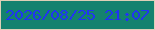文字の大きさ：5、枠の色：dfd0b7、背景の色：14826f、文字の色：2034f2 無料ブログパーツのブログ時計
