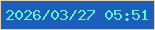文字の大きさ：2、枠の色：dfd1b7、背景の色：1c5fb9、文字の色：64efd7 無料ブログパーツのブログ時計