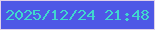 文字の大きさ：5、枠の色：dfd1ea、背景の色：4e58e6、文字の色：40d7ce 無料ブログパーツのブログ時計