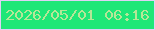 文字の大きさ：3、枠の色：dfd2f6、背景の色：1fe778、文字の色：b6e797 無料ブログパーツのブログ時計