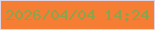 文字の大きさ：5、枠の色：dfd4e1、背景の色：f67d34、文字の色：8ba34d 無料ブログパーツのブログ時計