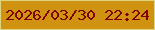 文字の大きさ：5、枠の色：dfd57f、背景の色：d09211、文字の色：7f0408 無料ブログパーツのブログ時計