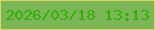 文字の大きさ：5、枠の色：dfd765、背景の色：7cb757、文字の色：32af04 無料ブログパーツのブログ時計
