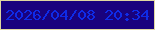 文字の大きさ：4、枠の色：dfd7a0、背景の色：19027e、文字の色：0f2be8 無料ブログパーツのブログ時計