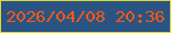 文字の大きさ：2、枠の色：dfda32、背景の色：295483、文字の色：f75913 無料ブログパーツのブログ時計