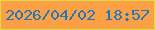 文字の大きさ：1、枠の色：dfdb44、背景の色：fba046、文字の色：2277b7 無料ブログパーツのブログ時計