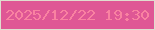 文字の大きさ：2、枠の色：dfddcf、背景の色：df5795、文字の色：f982a1 無料ブログパーツのブログ時計
