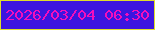 文字の大きさ：4、枠の色：dfde2a、背景の色：3d15df、文字の色：f40ebc 無料ブログパーツのブログ時計
