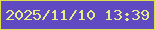 文字の大きさ：1、枠の色：dfde4d、背景の色：604ac2、文字の色：e4ef8a 無料ブログパーツのブログ時計