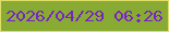 文字の大きさ：5、枠の色：dfde69、背景の色：89ab33、文字の色：7625c3 無料ブログパーツのブログ時計