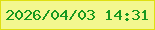 文字の大きさ：2、枠の色：dfdf11、背景の色：f3f78f、文字の色：17981f 無料ブログパーツのブログ時計