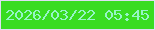 文字の大きさ：3、枠の色：dfdff2、背景の色：39dc21、文字の色：95f5c7 無料ブログパーツのブログ時計
