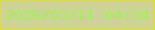 文字の大きさ：2、枠の色：dfe21c、背景の色：cfd297、文字の色：9ef251 無料ブログパーツのブログ時計
