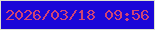 文字の大きさ：2、枠の色：dfe2d0、背景の色：1b06d8、文字の色：d04375 無料ブログパーツのブログ時計