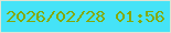 文字の大きさ：1、枠の色：dfe4d3、背景の色：45e3f7、文字の色：85a906 無料ブログパーツのブログ時計