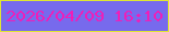 文字の大きさ：5、枠の色：dfe633、背景の色：776aed、文字の色：ee1fb9 無料ブログパーツのブログ時計