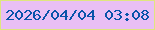 文字の大きさ：3、枠の色：dfe67f、背景の色：e9bff5、文字の色：0953aa 無料ブログパーツのブログ時計