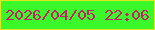 文字の大きさ：4、枠の色：dfe821、背景の色：3bf82a、文字の色：c91f6c 無料ブログパーツのブログ時計