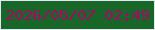 文字の大きさ：2、枠の色：dfe8f3、背景の色：186728、文字の色：a50868 無料ブログパーツのブログ時計