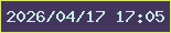 文字の大きさ：1、枠の色：dfea68、背景の色：43365d、文字の色：c8efe4 無料ブログパーツのブログ時計